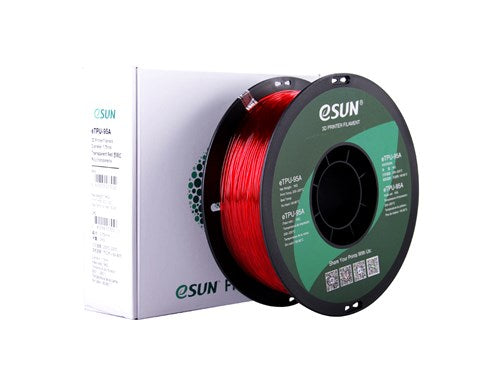 eSUN eTPU 95A 3D Printer Filament 1.75mm 1kg Spool - Flexible TPU Filament for Cosplay, Phone Cases & Shock Absorbing Parts - Multiple Color Options
