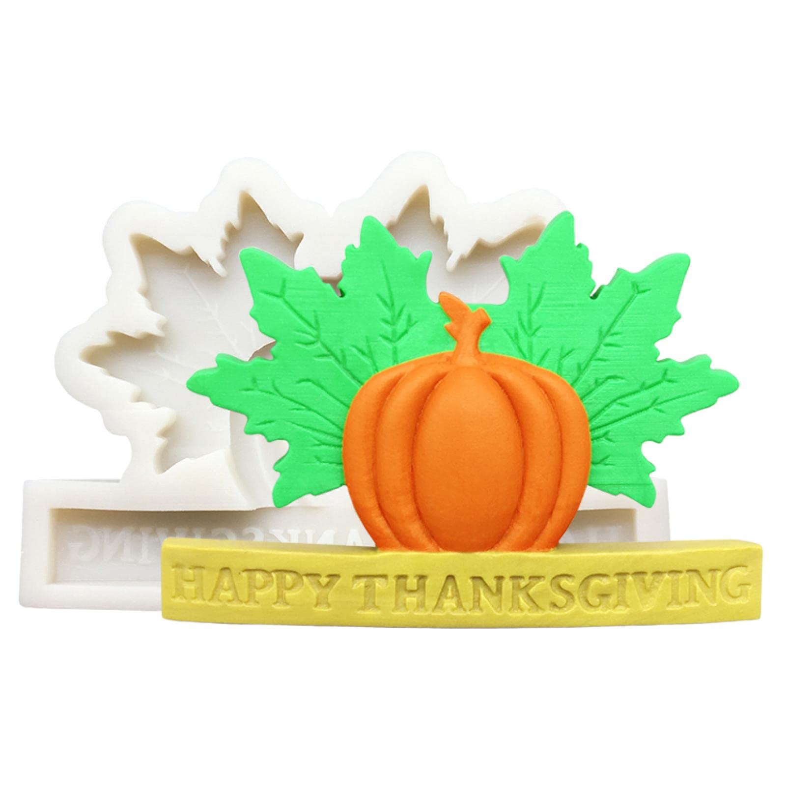 Fondant Molds & Chocolate Molds for Cake Decorating - Happy Thanksgiving Cupcake Baking Tools | Perfect for DIY Desserts, Holiday Treats & Party Decorations