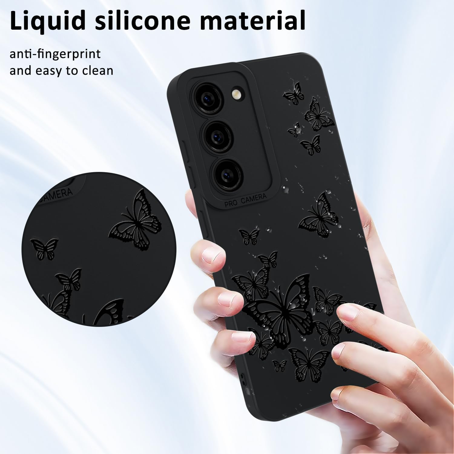 Galaxy S25 Ultra Case - Butterfly Design Soft Silicone Slim Protective Cover for Samsung Galaxy S25 Ultra | Perfect for Everyday Use, Travel & Outdoor Activities