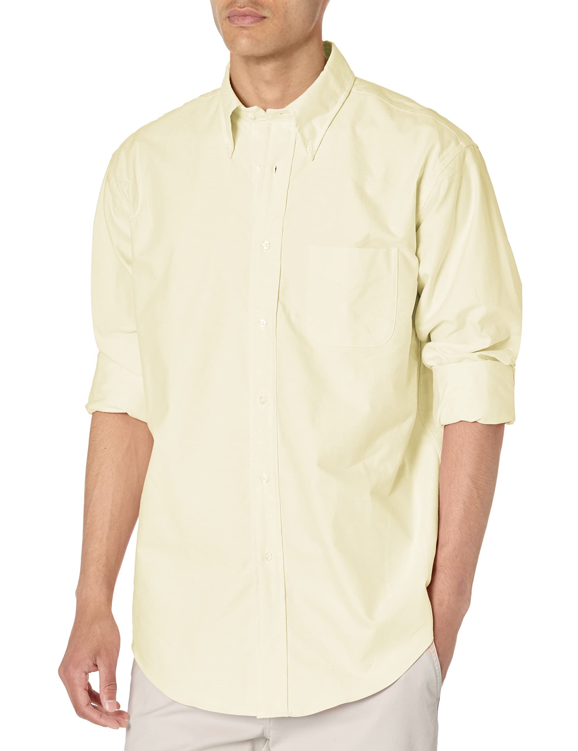 Brooks Brothers Men's Long Sleeve Button Down Original Oxford Cotton Shirt | Classic Solid Color Dress Shirt for Business, Office & Formal Occasions
