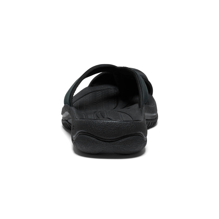 Men's Waimea Leather Flip Flops - Comfortable & Stylish Sandals for Summer | Black/Black | Perfect for Beach, Pool & Casual Outings