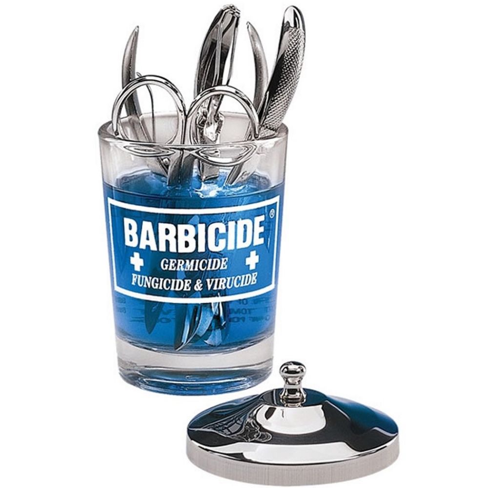 Barbicide Manicure Jar - Small, Medium & Large Sizes for Nail Salon Disinfection | Professional Manicure & Pedicure Tools Sanitizer for Salons, Spas & Home Use