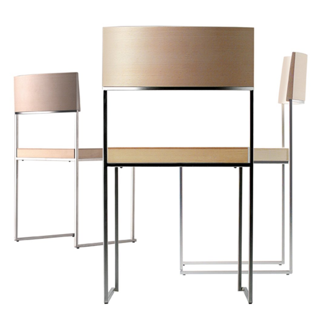 Modern Cuba Dining Chair with Sled Base - Unupholstered Wooden Frame for Kitchen, Dining Room, and Office - Minimalist Scandinavian Design