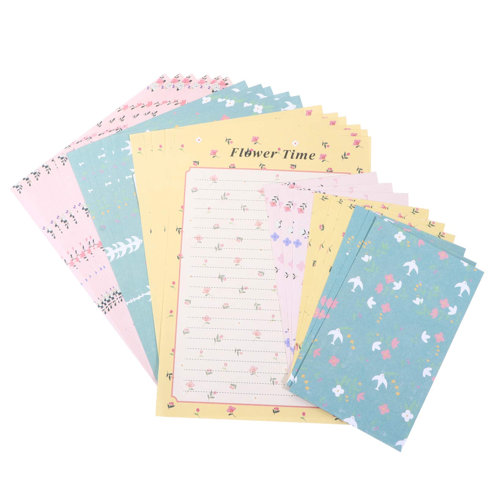 NUOBESTY 6 Sets Floral Letter Paper Envelopes Kit - Romantic Flower Stationery Set for Love Letters, Invitations & Greeting Cards - Perfect for Wedding, Valentine's Day & Special Occasions