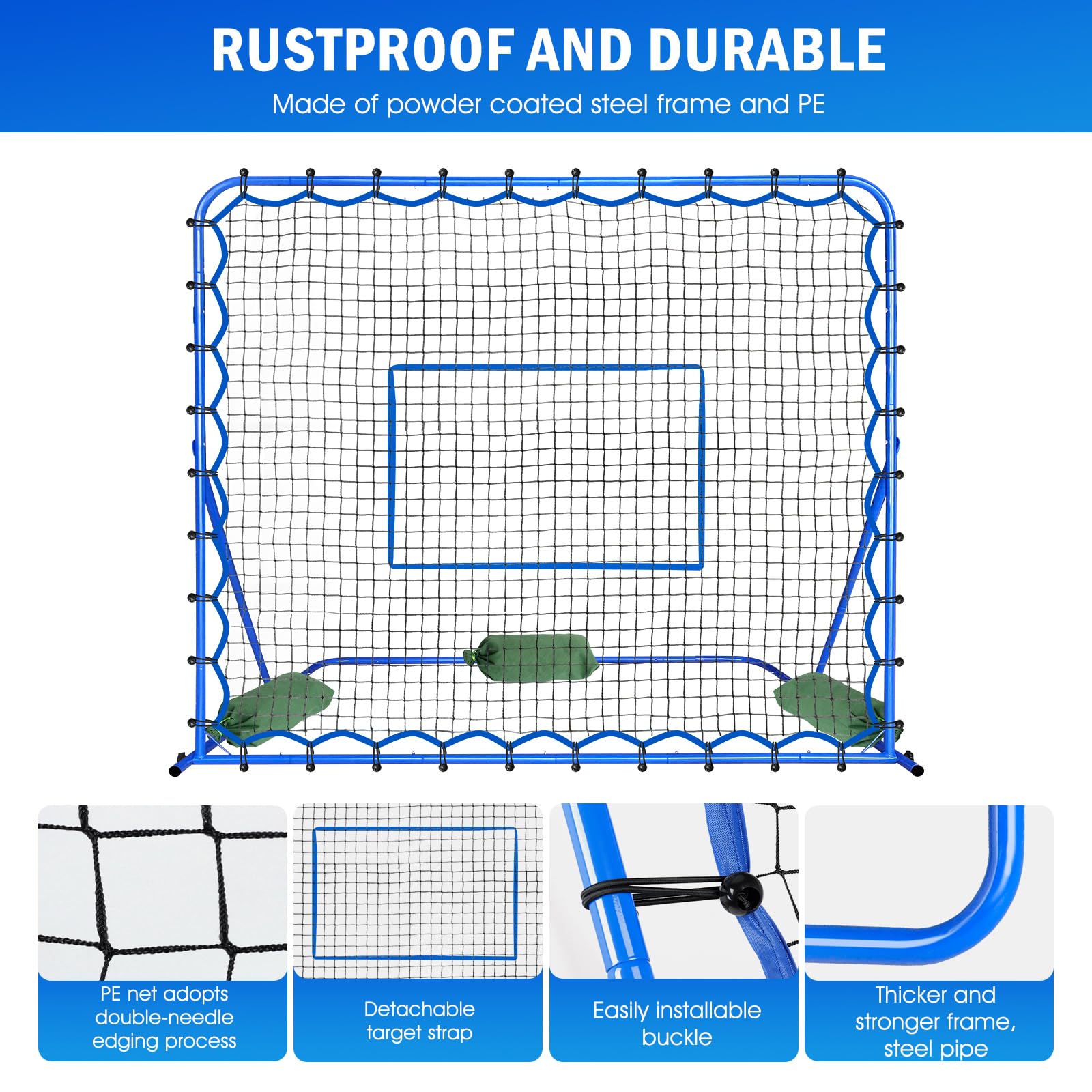 Adjustable Soccer Rebounder Net - Quick-Switch Angle Training for Ball Control & Passing Practice | Portable Soccer Training Equipment for Kids, Teens & Adults | Perfect for Backyard Drills, Team Practice & Solo Training