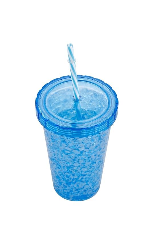 SNAPPYSPEED Reusable Plastic Tumbler with Straw - Leakproof Jelly Sipper Cup for Iced Coffee, Smoothies, Juice & Cold Drinks (BPA-Free, Multicolor, 1 Pack) - Perfect for Office, Gym, Travel & Outdoor Activities