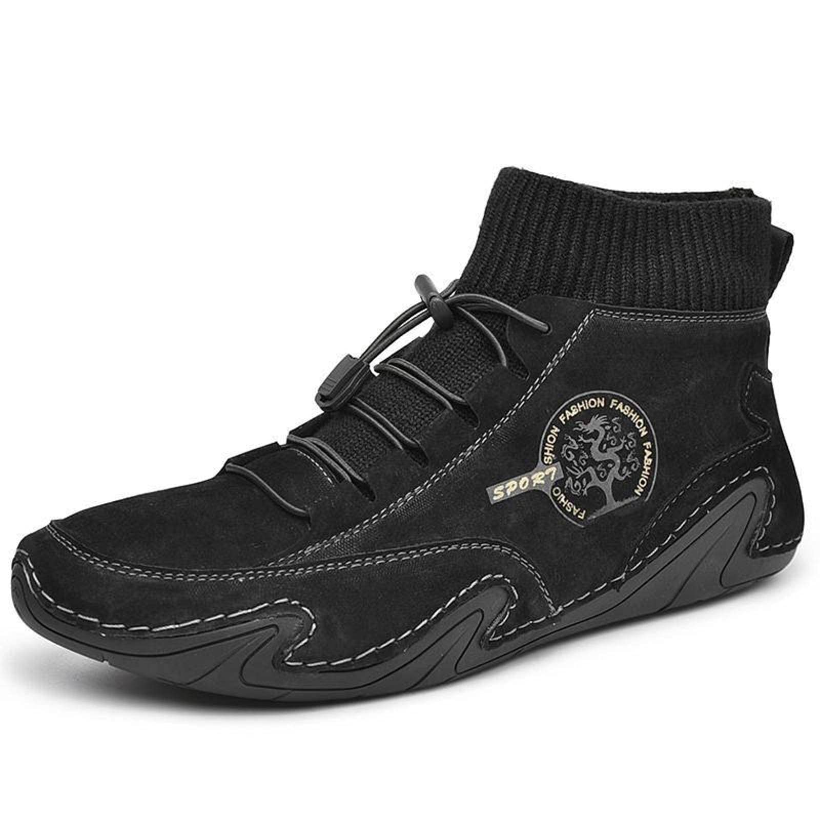 2021 New Love Men's Casual Leather Lace-Up Driving Moccasin Shoes - Breathable Mesh Cowhide for Spring & Summer | Perfect for Outdoor Activities, Work & Daily Wear