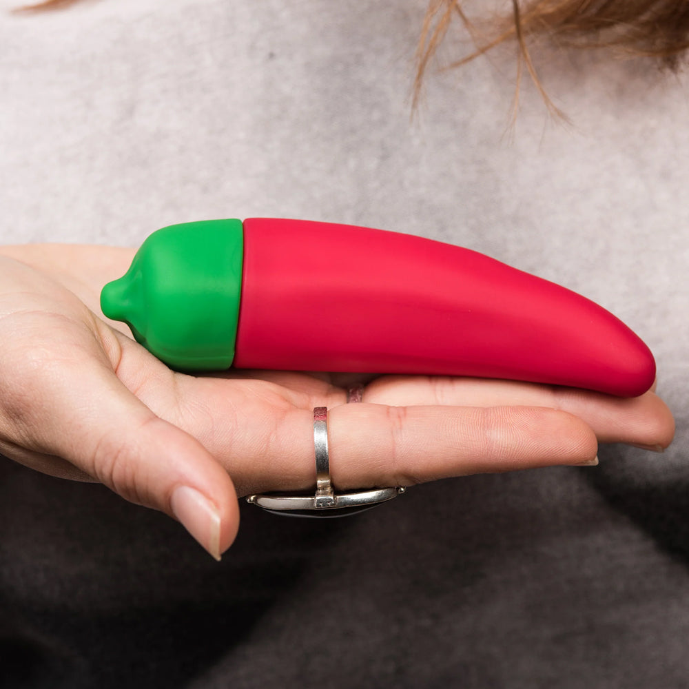Emojibator Chili Pepper Emoji Mini Vibrator - Waterproof Silicone Personal Massager for Women, Perfect for Travel & Discreet Pleasure