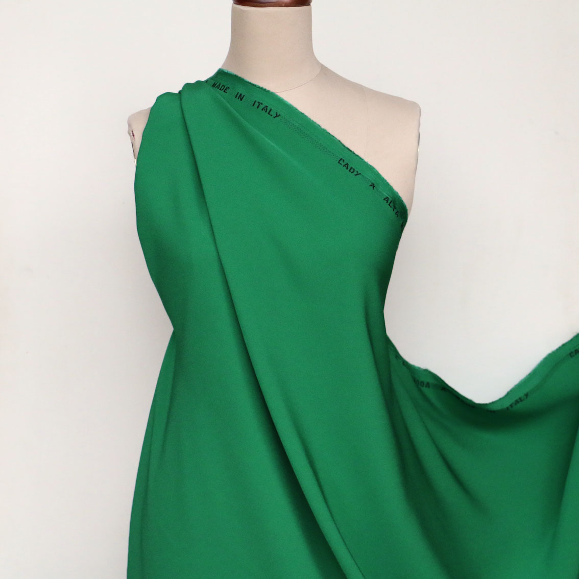 Premium Cady Shamrock Satin Backed Crepe Fabric - Soft & Durable Material for Elegant Dresses, Blouses & Evening Gowns | Perfect for Formal Wear & Special Occasions