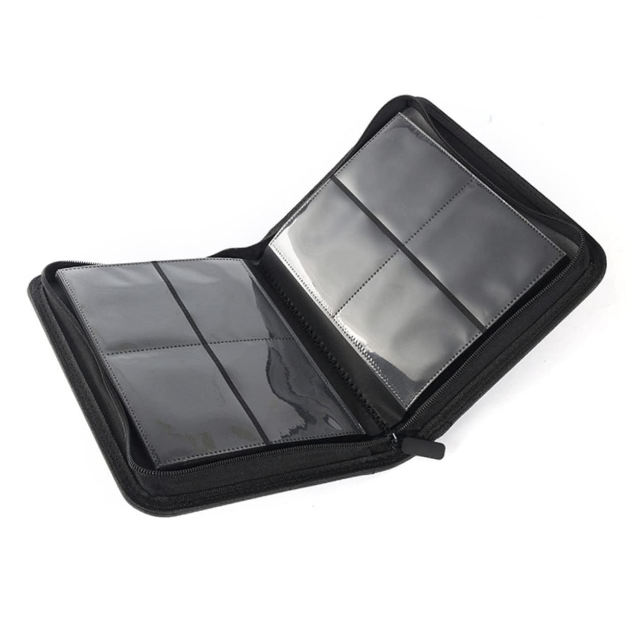 ORFOFE PVC Trading Card Binder - Black Sports Card Holder with Sleeves & Pockets for Secure Storage | Perfect for Collectors, TCG Games, and Sports Memorabilia Organization
