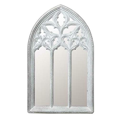 Vintage Arched Window Metal Wall Mirror - Full Length Floor Mirror for Bedroom, Bathroom & Vanity | Farmhouse Decor, Makeup Mirror & Wall Art | Perfect for Home Decor, Dressing Room & Entryway
