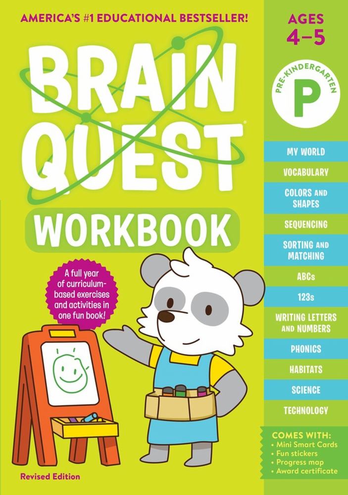 Brain Quest Pre K Workbook - Revised Edition with Interactive Features for Early Learning & Fun Activities | Perfect for Homeschooling & Preschool Education