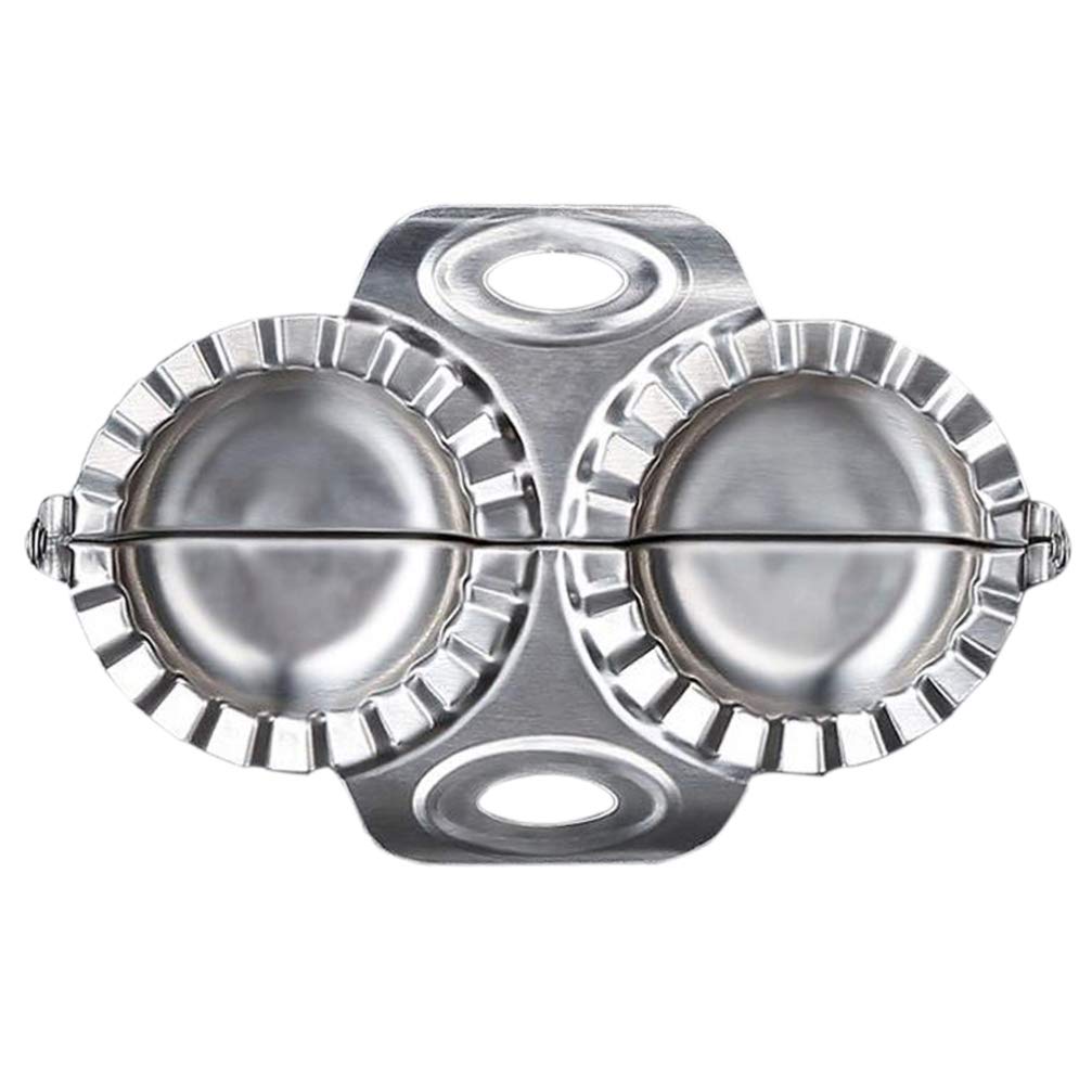 Premium Stainless Steel Dough Press - Pasta, Empanada, Pierogi & Dumpling Maker with 5 Interchangeable Molds | Heavy Duty Pastry Cutter for Homemade Pierogies, Dumplings, Pies & More | Perfect for Italian, Polish & Asian Cuisine | Ideal for Home Cooks & Professional Chefs