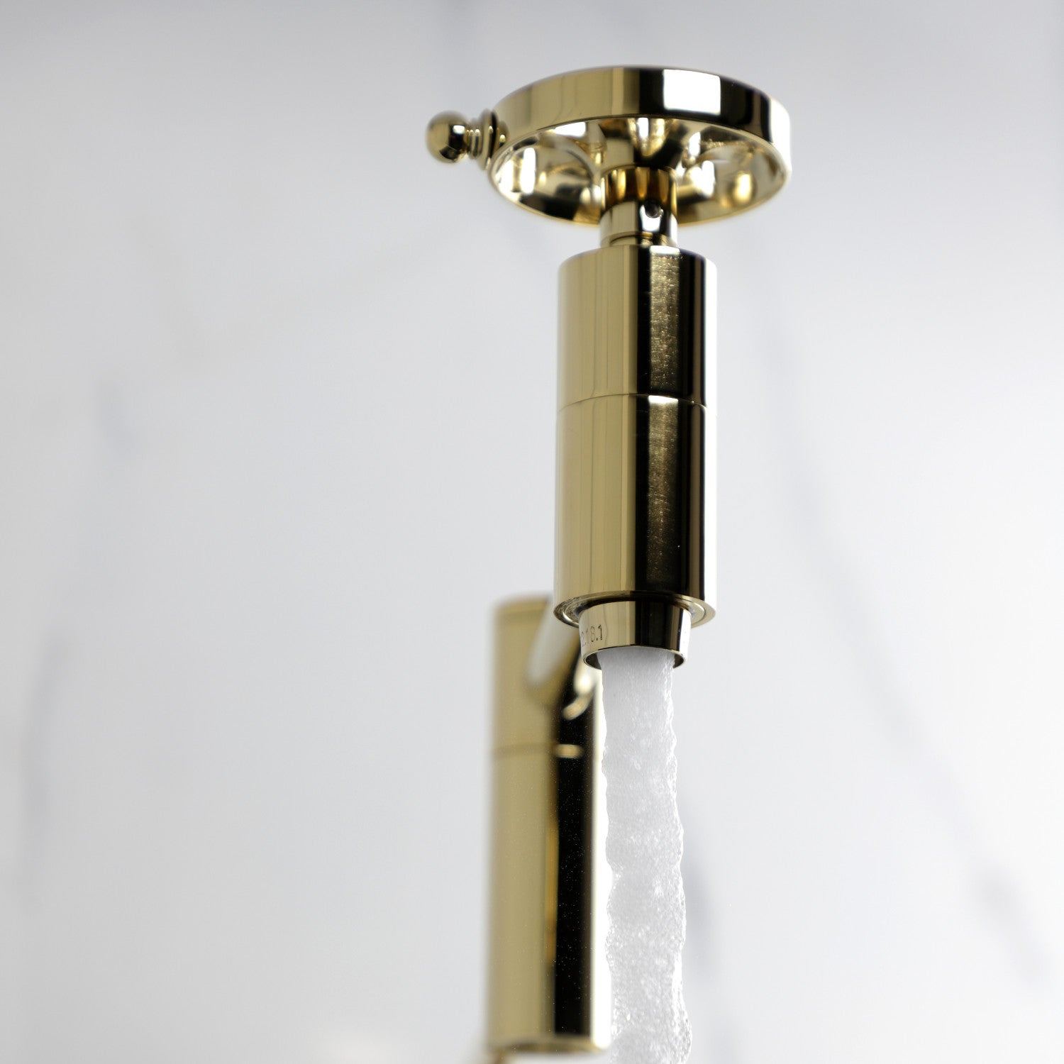 Belknap KS8102RX Two Handle Wall Mount Pot Filler Faucet - Polished Brass Finish - Ideal for Kitchen, Sink, and Stove Area - Perfect for Filling Large Pots and Pans