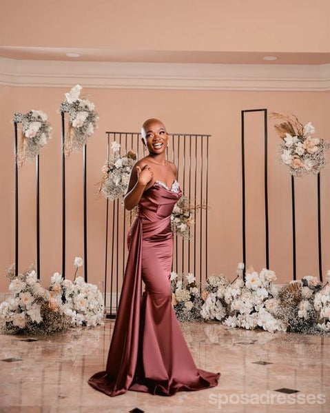 Affordable Dusty Rose Mismatched Mermaid Bridesmaid Dresses - WG1330 | Elegant Formal Gowns for Weddings, Prom & Special Occasions