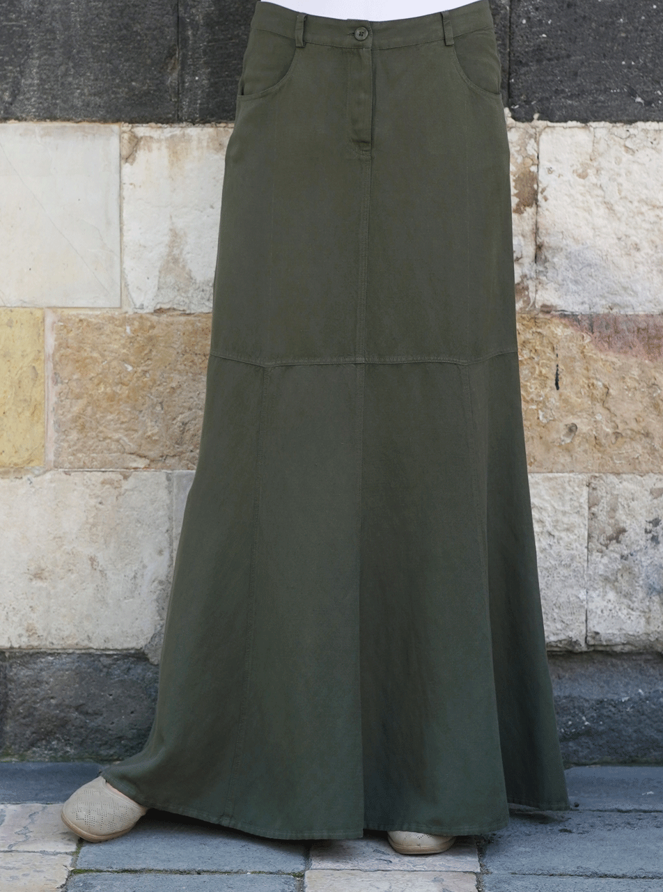 Stylish Linen Skirt with Pockets - Comfortable & Breathable Summer Wrap Skirt for Women - Perfect for Beach, Vacation and Casual Outings