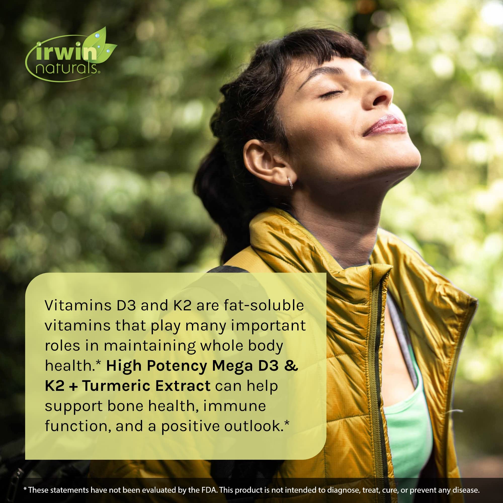 Irwin Naturals High Potency Mega D3 & K2 + Turmeric Extract - 60 Liquid Soft-Gels (Pack of 3) - Supports Bone Health & Immune System - 90 Total Servings - Ideal for Daily Wellness & Joint Support