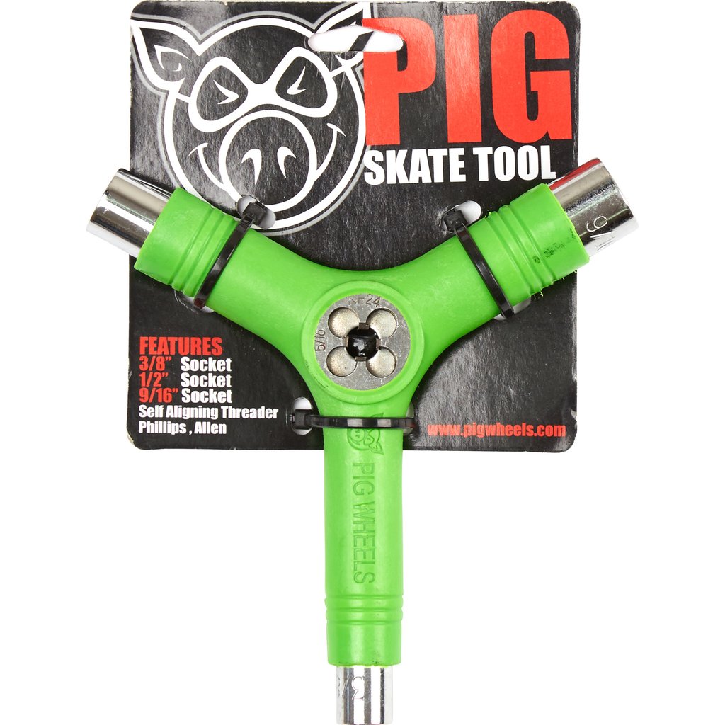 Pig Skate Tool - Professional Skateboard Multi-Tool for Adjusting Trucks & Bearings | Perfect for Skateboarders & Longboarders | Use at Skate Parks, Home, or On-the-Go