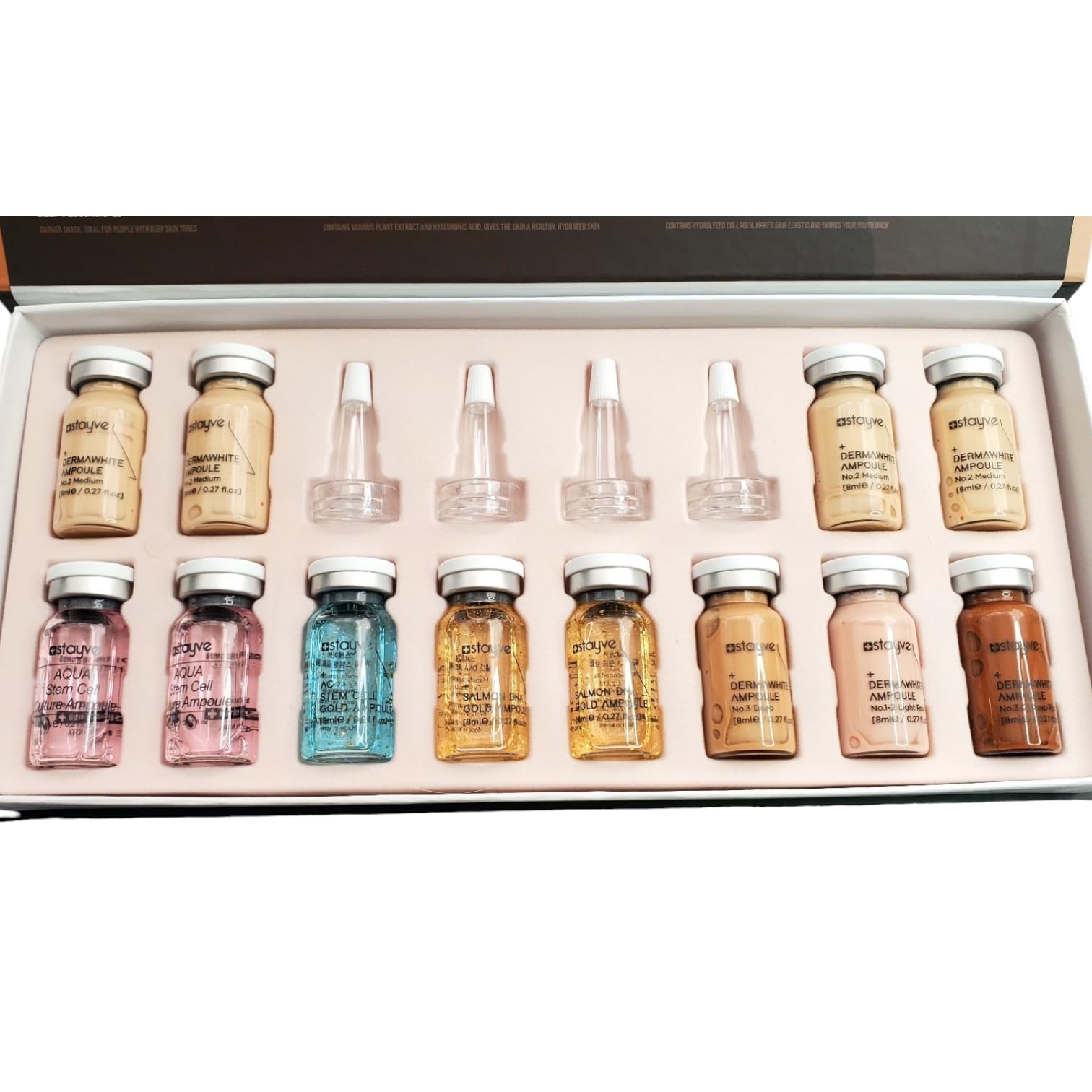 Stayve BB Shine Glow Customized Kit Booster & Pigments Mix - 12 Vials for Flawless Skin Makeup | Perfect for DIY Beauty, Bridal Glow & Professional Makeup Artists