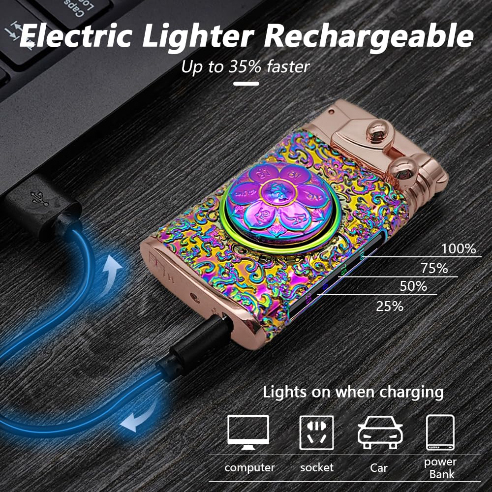 SKRFIRE Rechargeable Plasma Lighter - Windproof USB Arc Lighter for Candles, Gifts | Camping, Home, Travel
