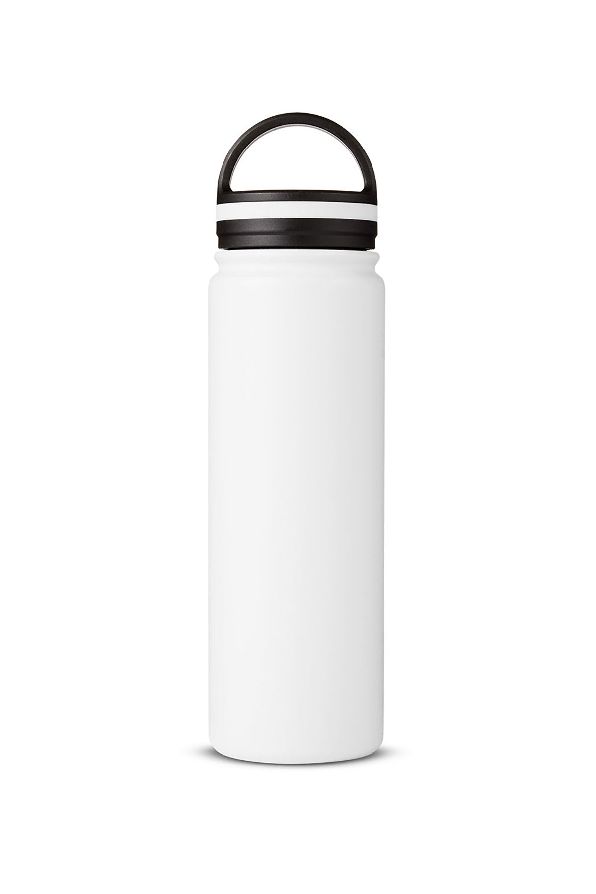 Core365 24oz Vacuum Insulated Stainless Steel Water Bottle - Leakproof, BPA Free, Double Wall Insulation for Hot & Cold Drinks - Perfect for Gym, Hiking, Office & Outdoor Activities (White)
