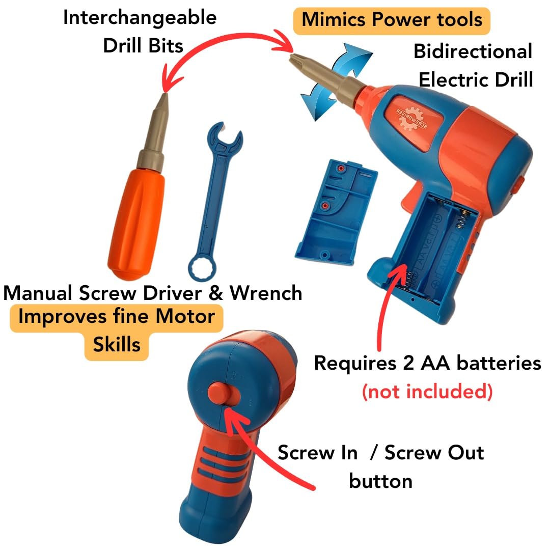STEM Educational Toys for Kids Ages 3-6 | 3D Screw Puzzle Set with Electric Drill & Buttons | DIY Construction Building Blocks for Toddlers | Preschool Learning Toys | Perfect Gift for Boys & Girls (Unicorn Theme) - Great for Classroom Activities, Birthday Gifts & Early Childhood Development