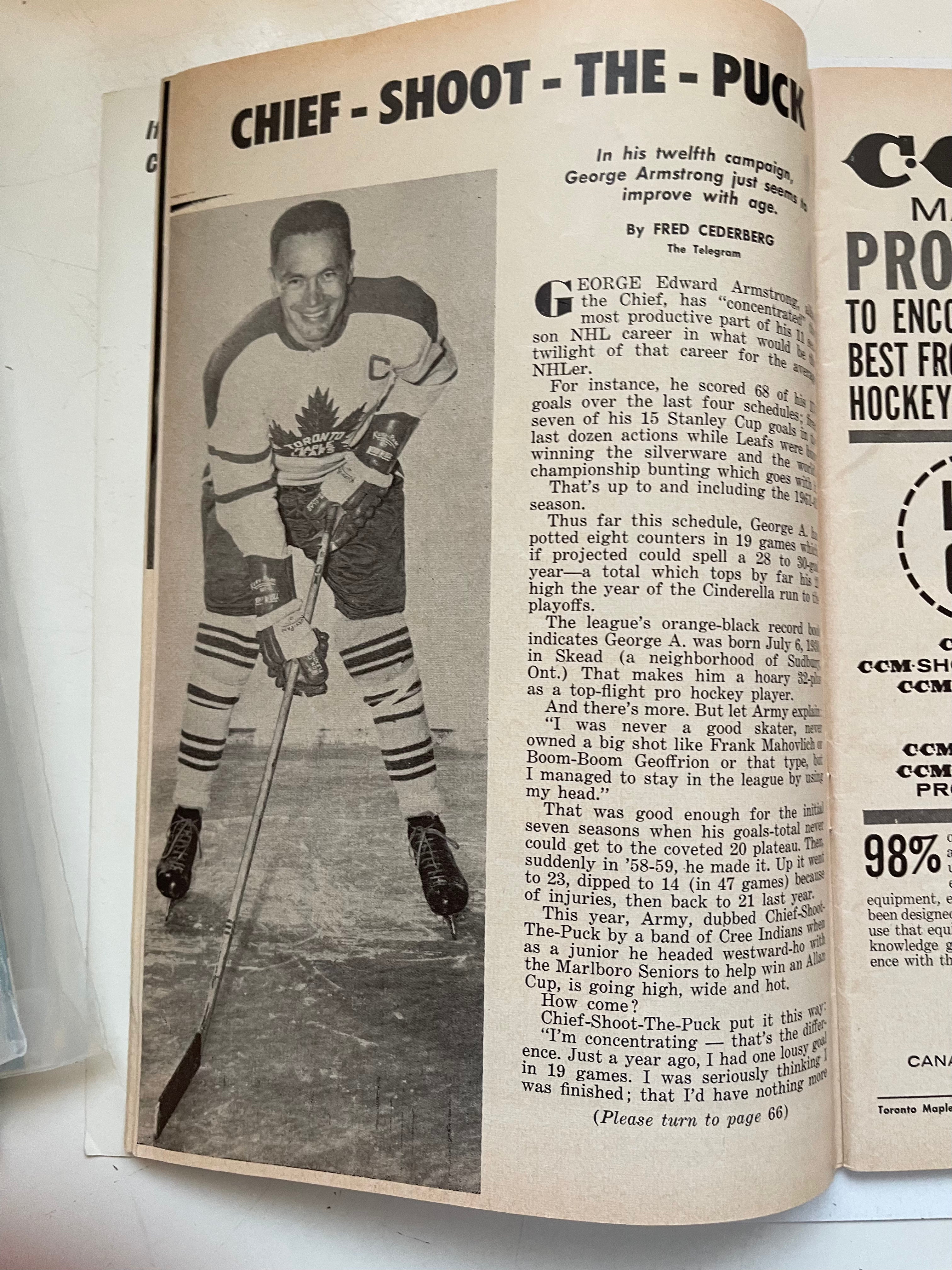 Maple Leaf Gardens Program December 1962 - Vintage Hockey Collectible for NHL Fans & Sports Memorabilia Enthusiasts - Perfect for Framing, Display, and Hockey History Preservation