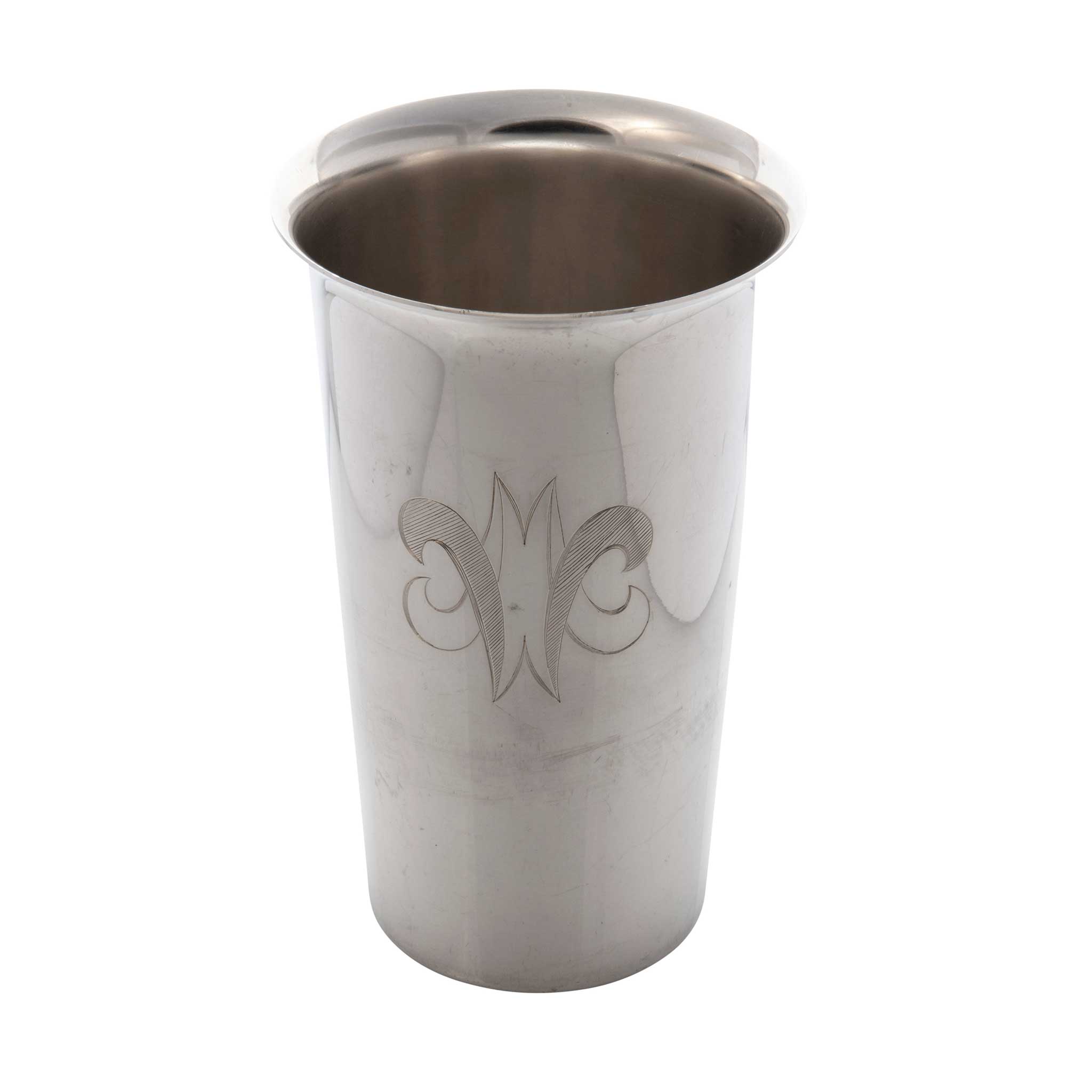 Vintage Engraved Sterling Silver Tumbler Cup - 12oz Handcrafted Whiskey Glass with Classic Design - Perfect for Bourbon, Scotch & Cocktail Parties, Wedding Gifts & Home Bar Decor