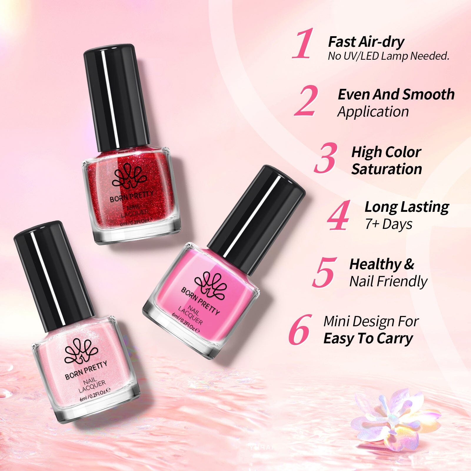 15 Colors Long Lasting Nail Polish Set - 6ml Non-Toxic Gel Nail Varnish for Autumn Winter - Perfect for Home Manicure, Party & Gift Giving
