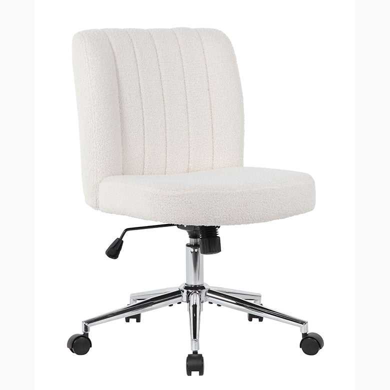 Ergonomic Boss Armless Task Chair - Adjustable Height Office Chair for Home & Workspace - Comfortable Mesh Back Support for Long Hours Sitting