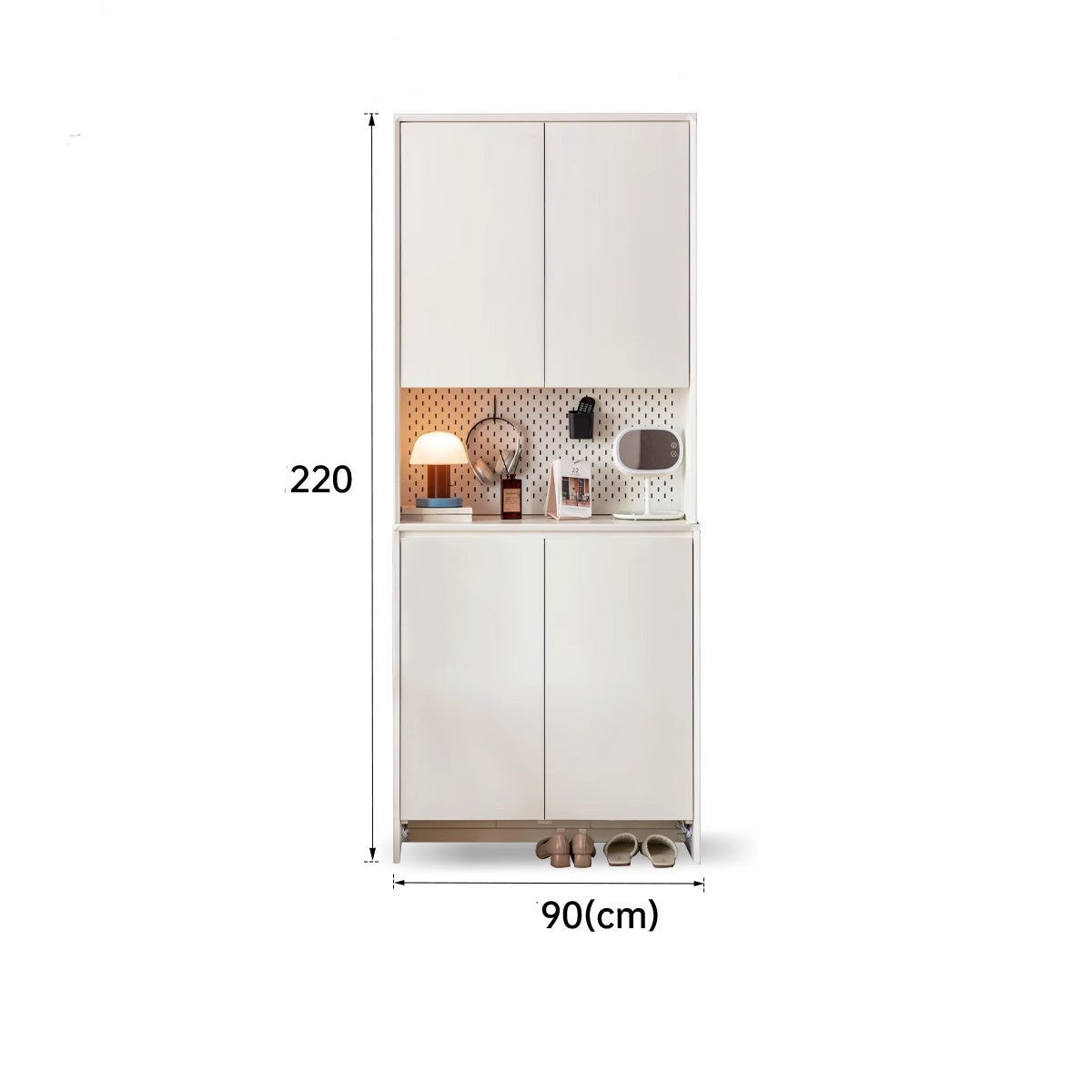 Premium New Zealand Pine Solid Wood Entryway Shoe Cabinet - Stylish Storage for Shoes, Hats & Accessories - Perfect for Hallway, Foyer & Mudroom Organization