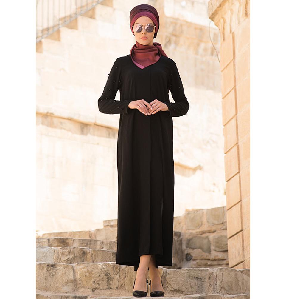 Turkish Ferace Abaya F10705 - Elegant Islamic Prayer Dress for Women | Perfect for Mosque, Eid, and Special Occasions