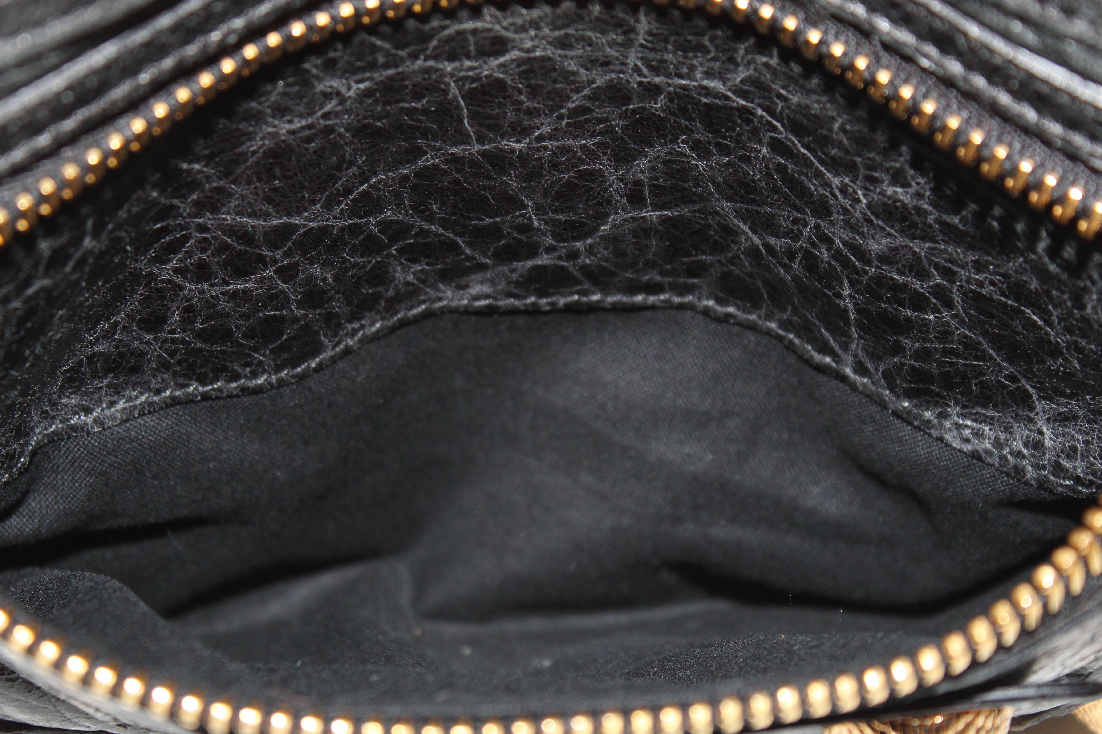 Authentic Balenciaga Black Giant 21 Gold Lambskin Leather Clutch Bag for Women - Luxury Evening Clutch for Parties, Weddings & Special Events