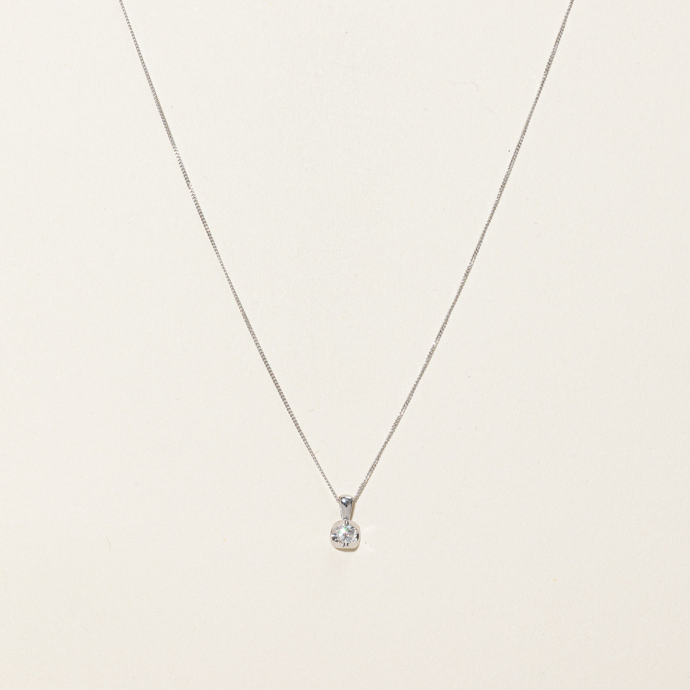0.17ct Solitaire Diamond Pendant Necklace in 18K Gold - Elegant Jewelry Gift for Women, Perfect for Anniversaries, Weddings & Special Occasions