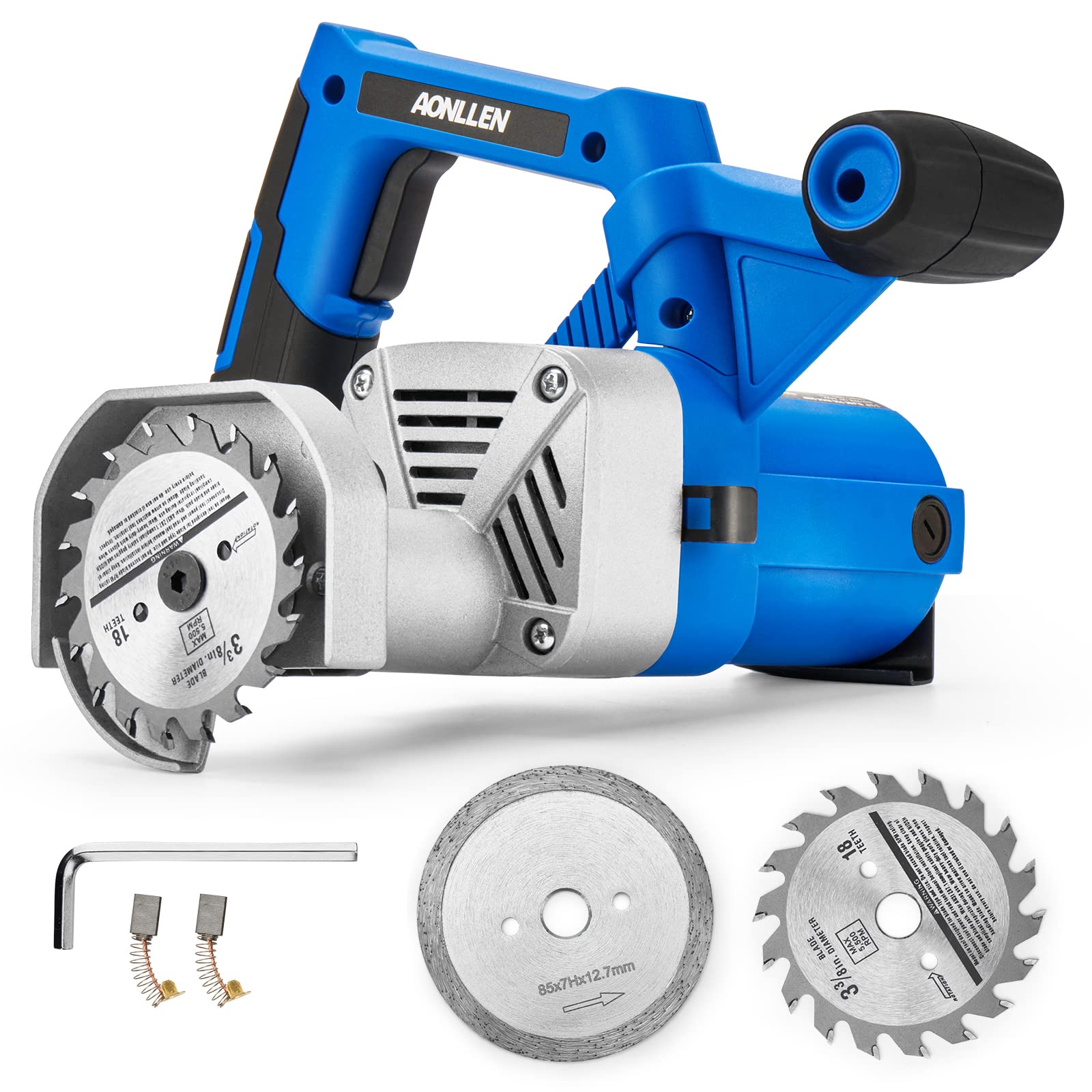 6.8Amp Toe Kick Saw with 3 Blades - for Wood & Tile Cutting | Subfloor Removal Tool