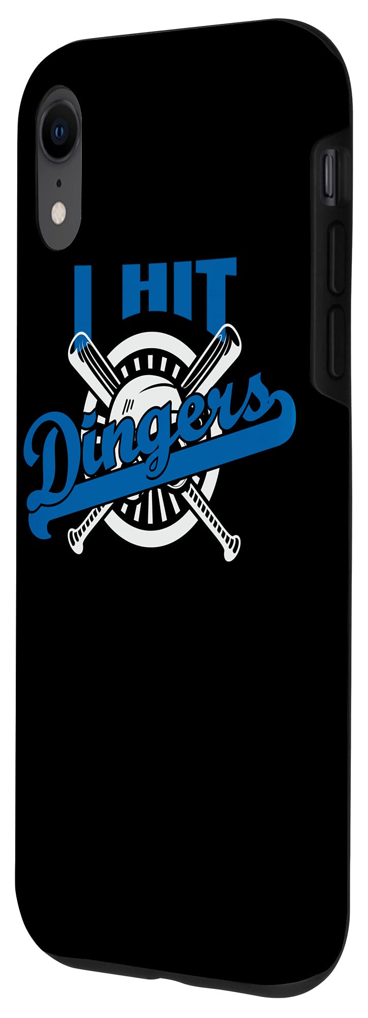 iPhone XR Baseball Design Case - Durable Protective Cover with Unique 'I Hit Dingers' Print - Perfect for Baseball Fans & Players