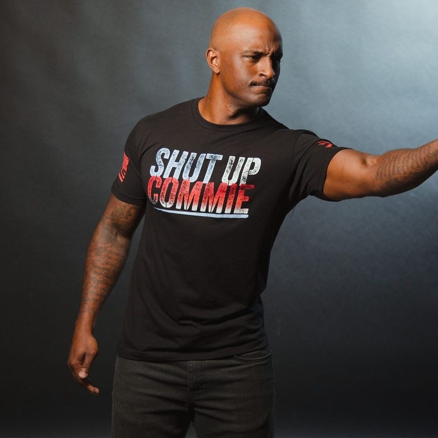 Shut Up Commie T-Shirt - Black | Vintage Political Slogan Tee for Men & Women | Perfect for Protests, Rallies & Casual Wear