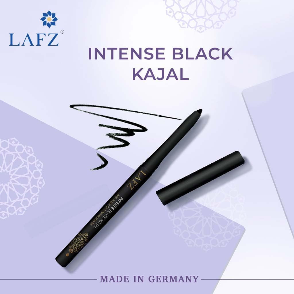 Lafz Intense Black Kajal Eyeliner - 0.35g Smudge-Proof & Long-Lasting for Dramatic Eye Makeup | Perfect for Daily Wear, Parties & Special Occasions