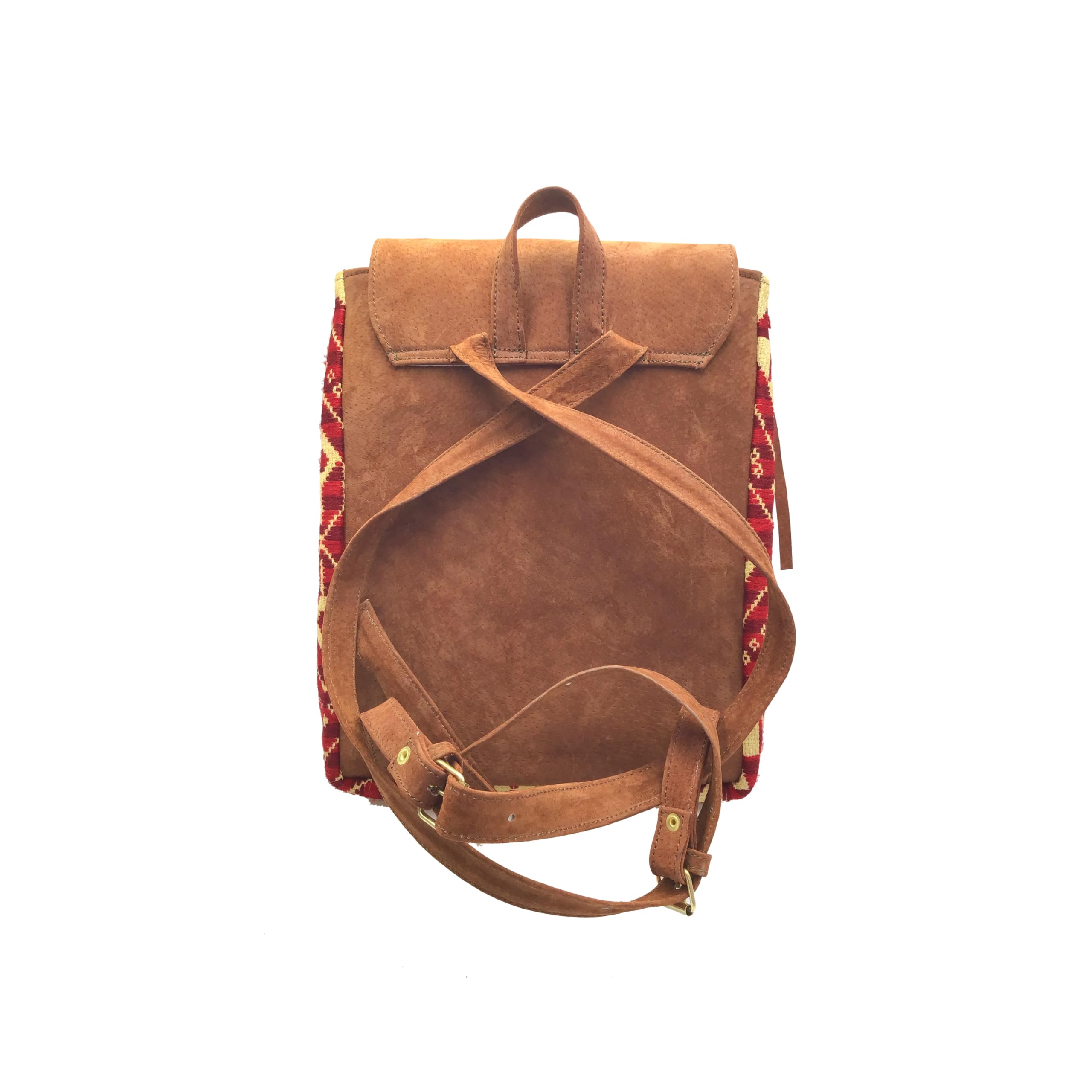Handmade Mexican Leather Backpack 'María' by Jühue Artesanal - Pink Embroidered Unique Piece | Perfect for Travel, Work & Everyday Use
