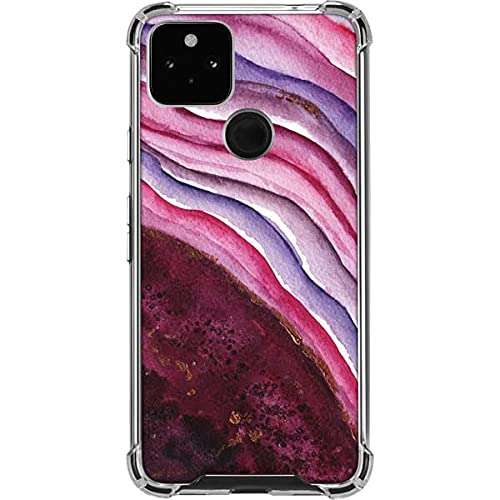 Clear Phone Case for Google Pixel 5a 5G - Plum Watercolor Design | Slim Protection for Daily Use