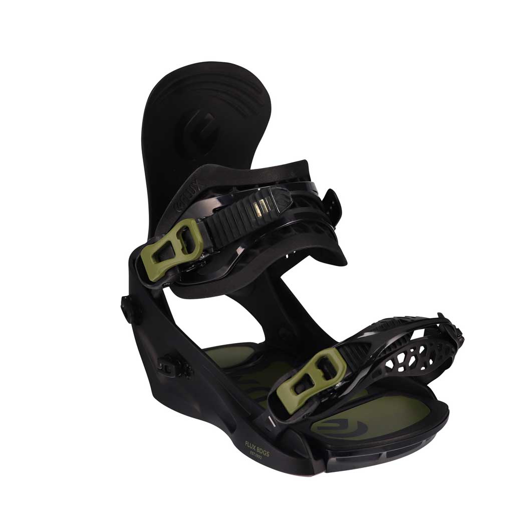 Flux 22/23 SR Snowboard Binding - Dark Wood Finish | Durable & Responsive for All-Mountain Riding | Perfect for Freestyle & Powder Snowboarding