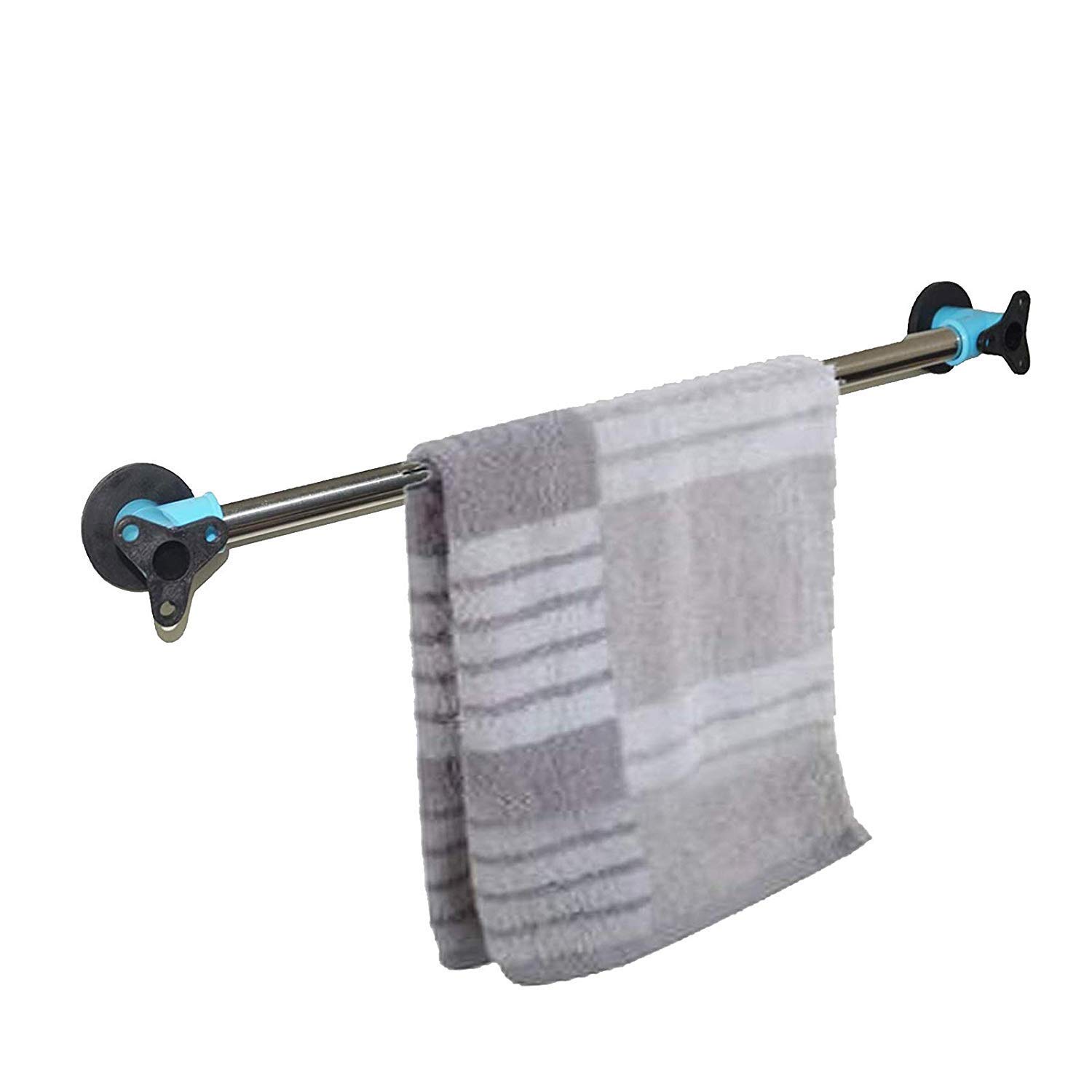 Stainless Steel Magnetic Towel Bar - 18 Inch Strong Hold Towel Rail & Hanger for Bathroom, Kitchen, Gym - No Drilling Installation for Showers & Lockers