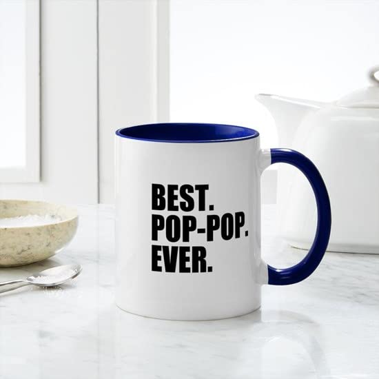 Best Pop Pop Ever 11 oz (325 ml) Ceramic Coffee Mug - Funny Novelty Gift for Dad, Mom, Friends | Perfect for Home, Office, Gifts & Coffee Lovers