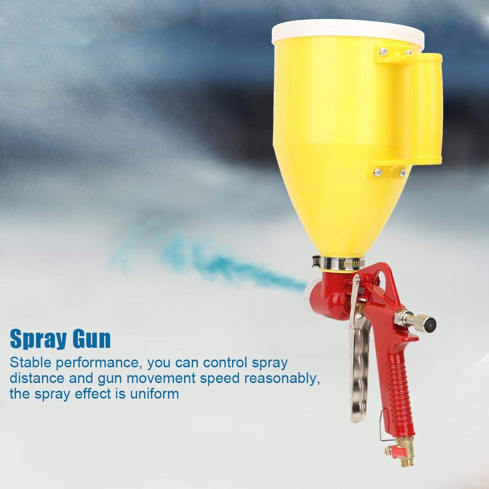 **Pneumatic Air Texture Spray Gun with 3L Hopper & Handle - Includes 4mm, 6mm, 8mm Nozzles for Wall & Ceiling Texture Spraying - Perfect for DIY Home Renovation & Professional Construction Projects**