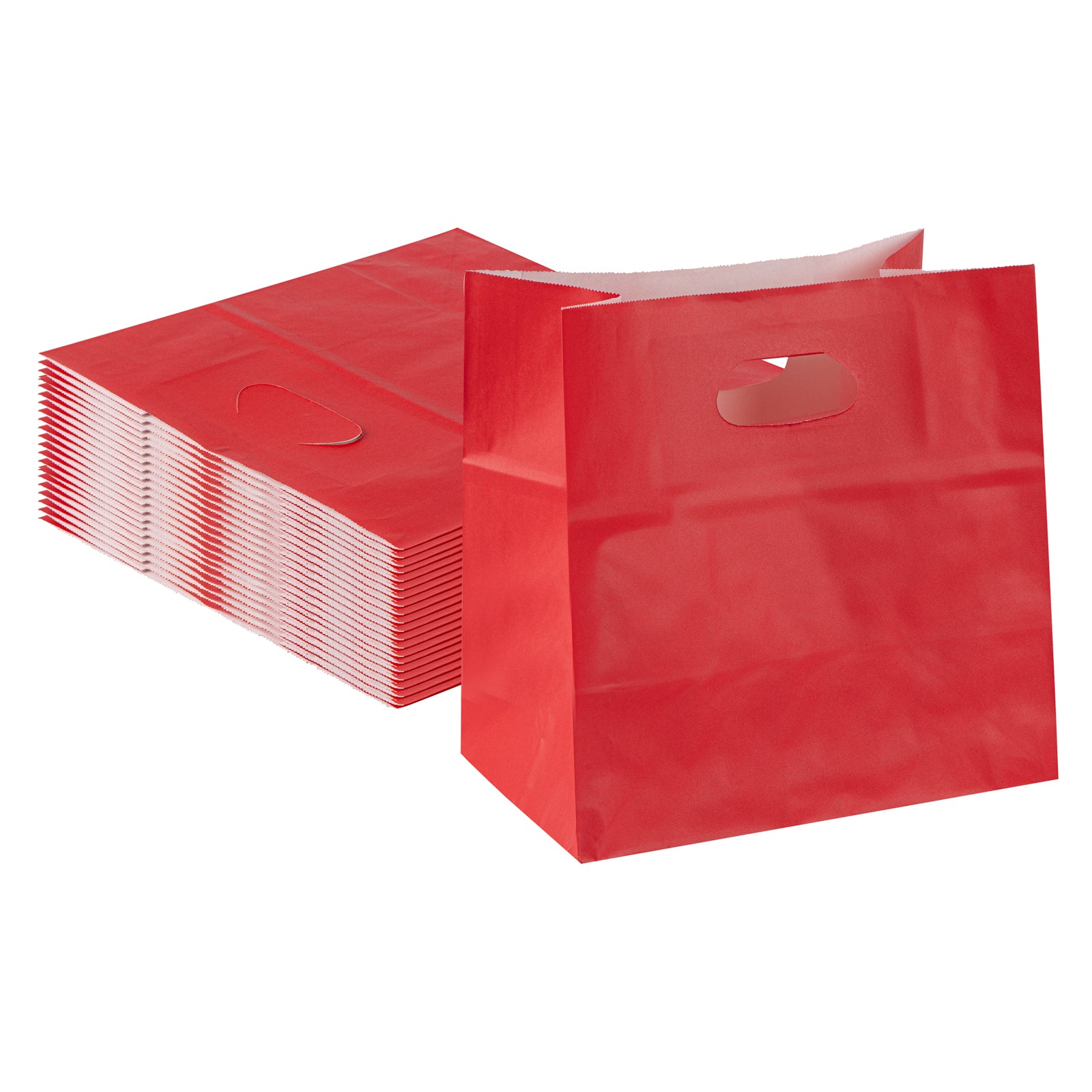 Eco-Friendly Red Rectangle Takeout Bags with Sturdy Handles - 11