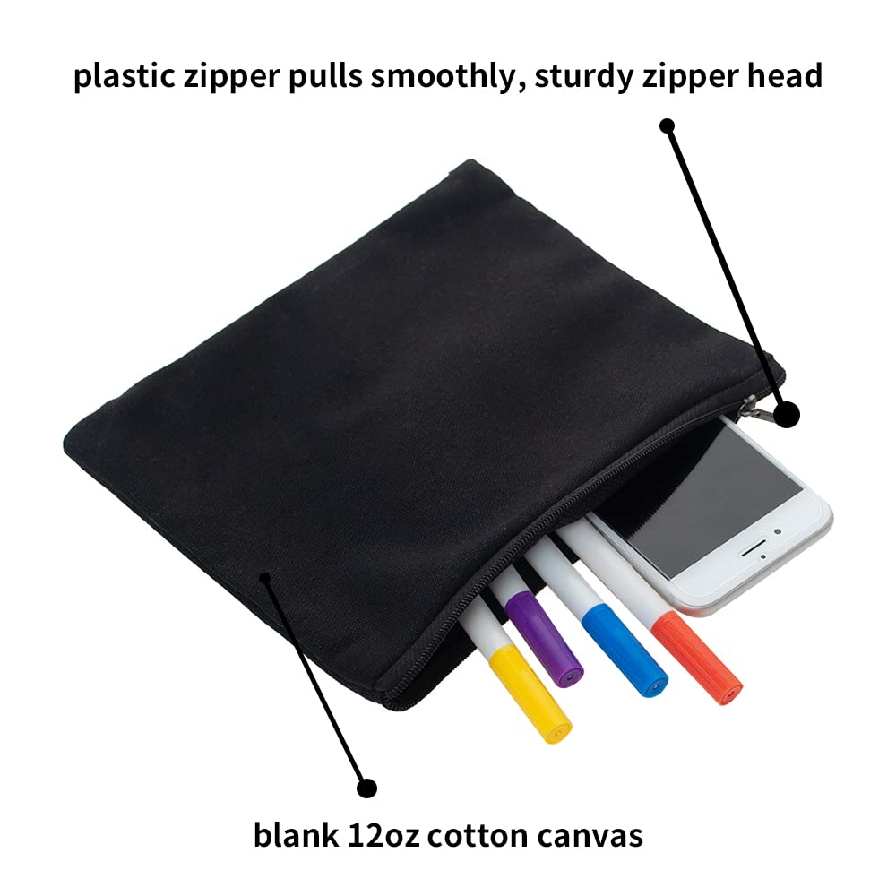 Aspire 6-Pack Natural Cosmetics Bags with Zipper - Waterproof Travel Toiletry Organizer for Makeup, Jewelry & Essentials (8x6 Inch) - Perfect for Vacation, Gym & Daily Use