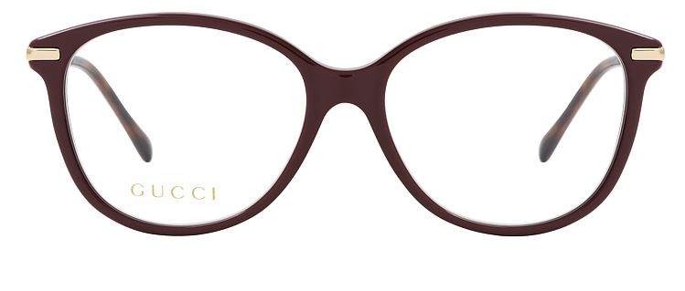 Gucci GG 0967O 003 Brown & Gold Cat Eye Women's Eyeglasses - Stylish Retro Frame for Women, Perfect for Work, Date Night & Everyday Fashion Accessory