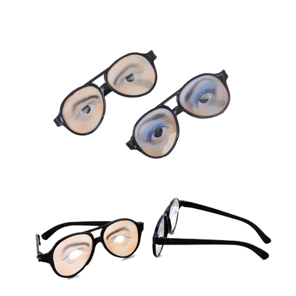 SOIMISS Funny Googly Eye Glasses - Crazy Disguise Eyewear for Halloween, Costume Parties & Dress-Up Props | Kids Outdoor Play & Joke Prank Accessories
