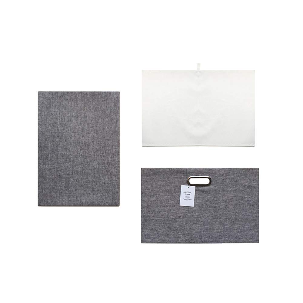 Collapsible Fabric Storage Baskets with Lids - Foldable Organizer Box for Home, Office & Shelves - Small Grey Storage Bin (33x22x18cm) - Perfect for Closet, Nursery, Pantry & Dorm Organization - 1 Pack