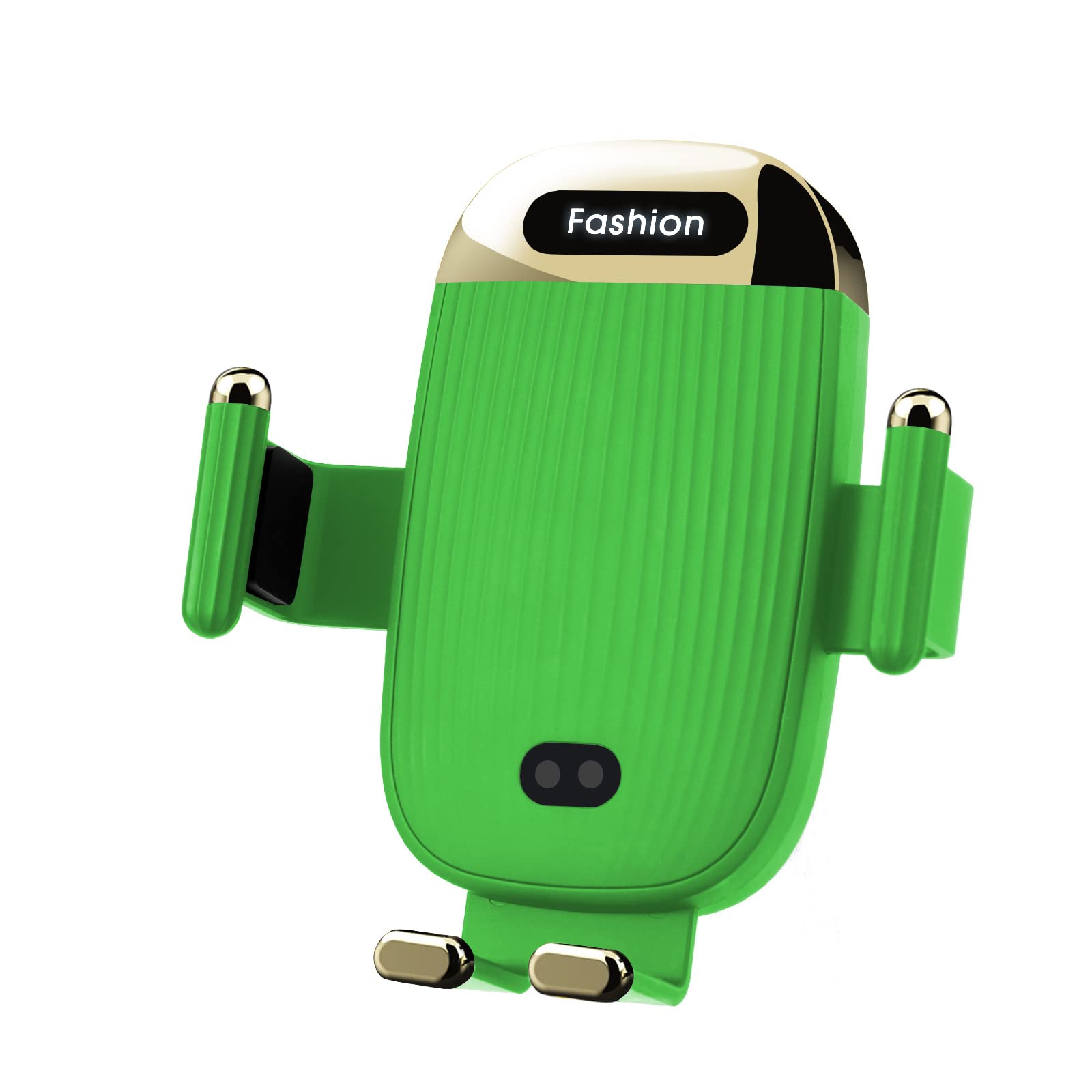 15W Qi Fast Charging Wireless Car Mount - Smart Sensor Auto Clamping Phone Holder for iPhone 13/12/11/XS/XR/8 & Samsung S22/S21/S20/Note 20 - Air Vent Car Charger (Green) | Perfect for Commuting, Road Trips & Hands-Free Driving